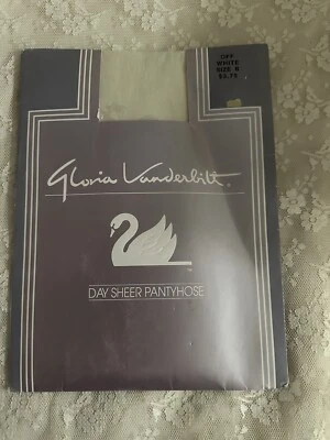 Medias Gloria Vanderbilt Off White Talla B Pantimedias Vintage Foto 1 de 4