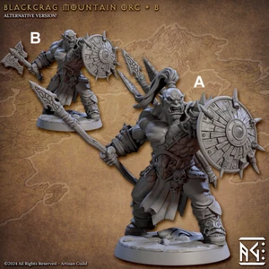 Blackcrag Mountain Orc B Fantasy Miniatur DnD 5e Wargames Pathfinder TTRPG - Bild 1 von 2