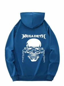 Megadeth Men's Blue Hoodie XXL + (2) Megadeth T-Shirts XXL + Backpack - Picture 1 of 10
