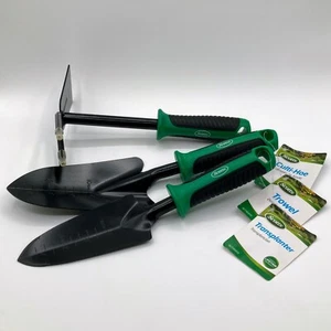 Scotts Garden Hand Tool 3 Piece Set: Trowel, Transplanter, Culti-Hoe, Green NWT - Picture 1 of 4