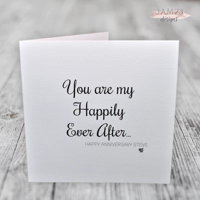 Personalised Romantic Anniversary Card Husband Wife Girlfriend Boyfriend - Image 1 of 4