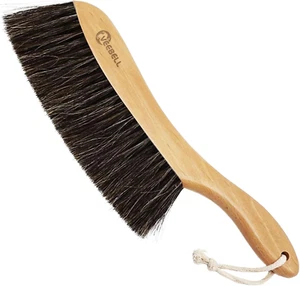 Horse Hair Brush Hand Broom Dusting Brush for Home Cleaning, Wood Handle Soft Br - Picture 1 of 6