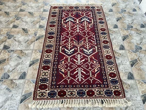 Vintage Türkischer Wollteppich - 3,4x5,8 | Handgeknüpft 80er Jahre Oushak Anatolian Tribal - Bild 1 von 17
