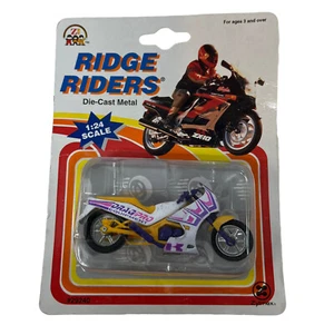 Ridge Riders 1:24 Die Cast Kawasaki Drag Pro Motorcycle 1994 Vintage Sealed Toy - Picture 1 of 5