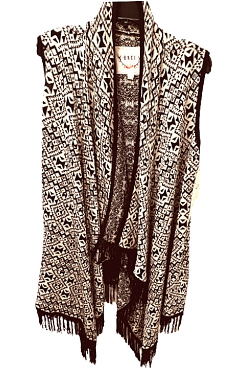 Spirit Fringe Knit Vest NWT 