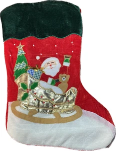 Weihnachtsmann Lieferung grün rot Strumpf Weihnachten festlich - Bild 1 von 1