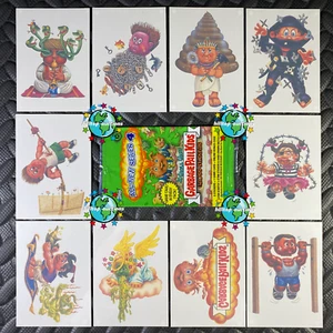 GARBAGE PAIL KIDS ANS4 COMPLETE TATTOO SET/10 ALL-NEW SERIES 4+WRAPPER adam bomb - Picture 1 of 2