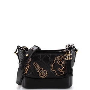 Chanel Gabrielle Hobo Embellished Quilted Aged Calfskin Small - Picture 1 of 9