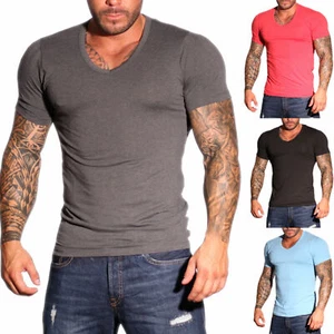 Jack & Jones Herren Basic V-Neck T-Shirt kurzarm Shirt V-Ausschnitt Neu - Bild 1 von 8