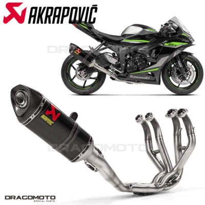 KAWASAKI Ninja ZX-6R 2023-2024 Impianto completo AKRAPOVIC Carbonio RC S-K6R1... Foto 1 de 4