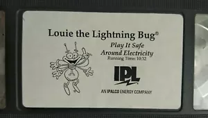 VHS Louie Lightning Bug Play It Safe Around Electricity IPALCO Energy Comp RARE - Picture 1 of 4