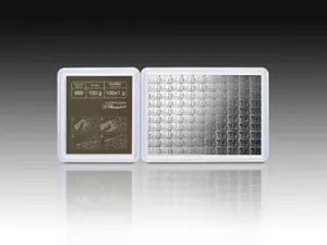 Valcambi 100 x 1 Gram Silver CombiBar - In Assay Card - Picture 1 of 4
