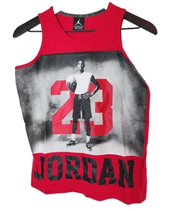 Camiseta sin mangas Air Jordan gráfica roja juvenil XL Michael Jordan #23 - Imagen 1 de 5