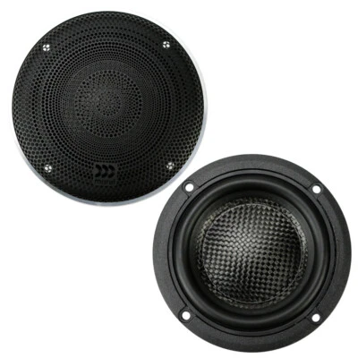 Morel Elate Carbon MM3 3-1/2" Midrange Component Speakers Mid Comp 3.5" NEW