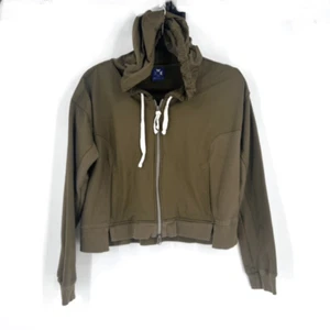 Without Walls Women's Zip-Up Drawstring Hooded Jacket Olive Green Size Medium - Picture 1 of 8