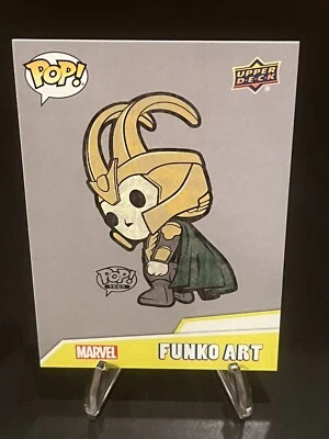 UPPER DECK MARVEL FUNKO POP # AF-13 ART  LOKI TRADING CARD - Image 1 of 2