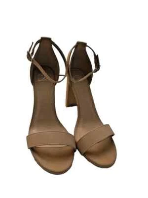 Tacones de mujer brillantes punta abierta negros nude Foto 1 de 4