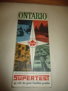 1971 ONTARIO SUPERTEST Oil Company Map : Province of Ontario (Used) - Picture 1 of 12