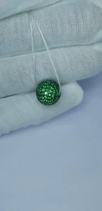 Green Garnet Beads Tsavorite Jewelry Beads 925 Silver Handmade Round Beads Ball. - Picture 1 of 15