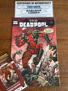 VENOM WAR DEADPOOL #1 TODD NAUCK SIGNED COA KILLS MARVEL UNIVERSE HOMAGE VARIANT - Picture 1 of 2