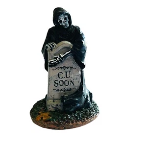 Figura de lápida Lemax Grim Reaper Spooky Town Halloween Village 2018 - Imagen 1 de 5