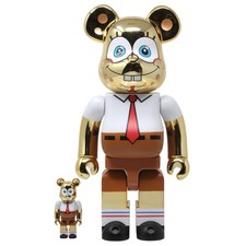 Sponge Bob 400% 100% Gold Chrome Bearbrick Medicom Be@rbrick Very Rare Limited