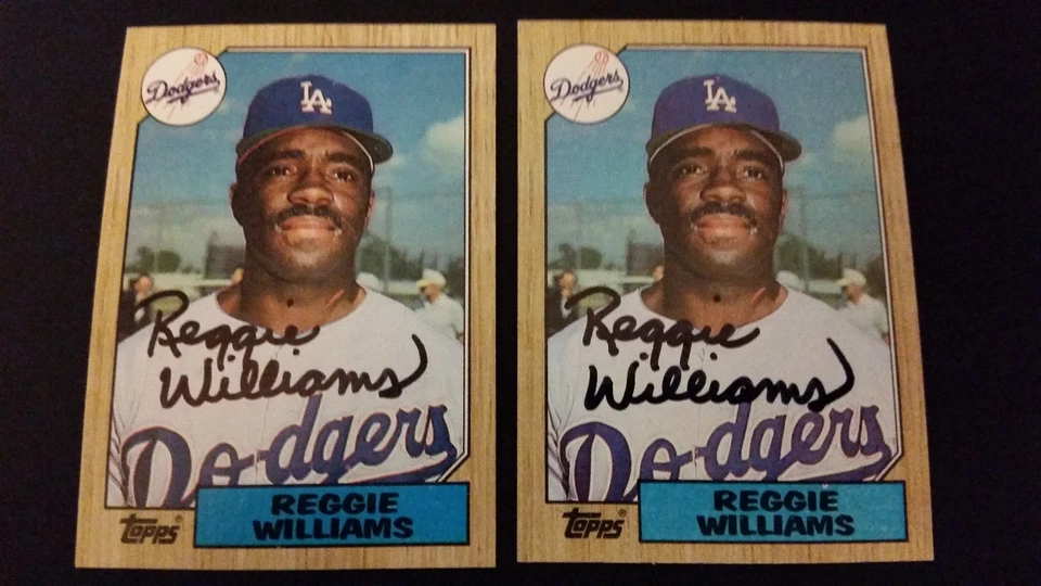 Reggie Williams Dodgers 1987 Topps #232 Indians Signed Authentic Autograph JA15 - Image 1 of 1