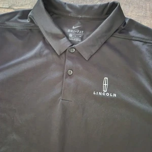 Nike Lincoln Auto Automotive Polo Shirt Mens XL Black Dealer Car Dri-Fit - Picture 1 of 4
