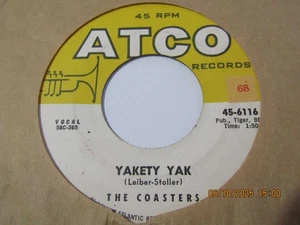 THE COASTERS-YAKETY YAK-ATCO - Picture 1 of 2