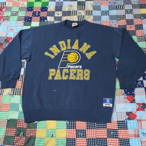 Vintage Indiana Pacers XL Sweatshirt Blue Stained '90s Nutmeg - Picture 1 of 8