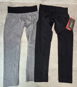 Lot 2 BCG Compression Pants XS 6/7 Tru Wick Black Gray New Logo Sports Football - Picture 1 of 16