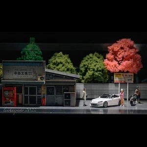 1/64 Diorama Garage Model Japanese Industrial City Street Buliding Scene Model - Picture 1 of 19