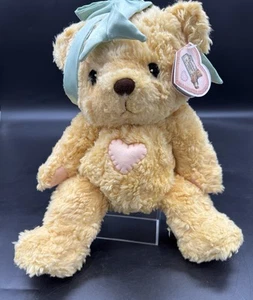 De colección 1998 13” Peluches Queridos Oso de Peluche Peluche Verde Satinado Arco Corazón Nuevo con Etiquetas - Imagen 1 de 8