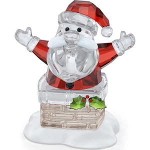 Figura de Papá Noel y Chimenea Cristal Swarovski HOLIDAY CHEERS 5701507 - Imagen 1 de 3