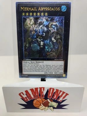 YuGiOh Mermail Abyssgaios ABYR-EN046 1st Edition Ultimate Rare NM - Image 1 of 2
