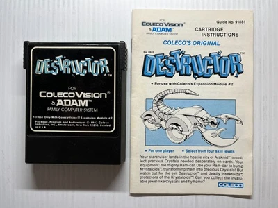 1983 Colecovision Destructor Cartridge Instructions Guide 91881 Tested - Image 1 of 2