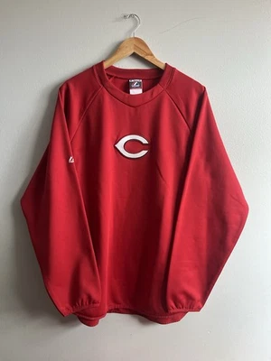 Suéter Majestic Thermabase Cincinnati Reds MLB Pullover Rojo Para Hombre Talla Grande” Foto 1 de 4