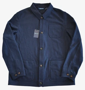 🆕PETER MILLAR Crown Crafted Navy 100% CASHMERE Chore Coat Jacket XL - Picture 1 of 21