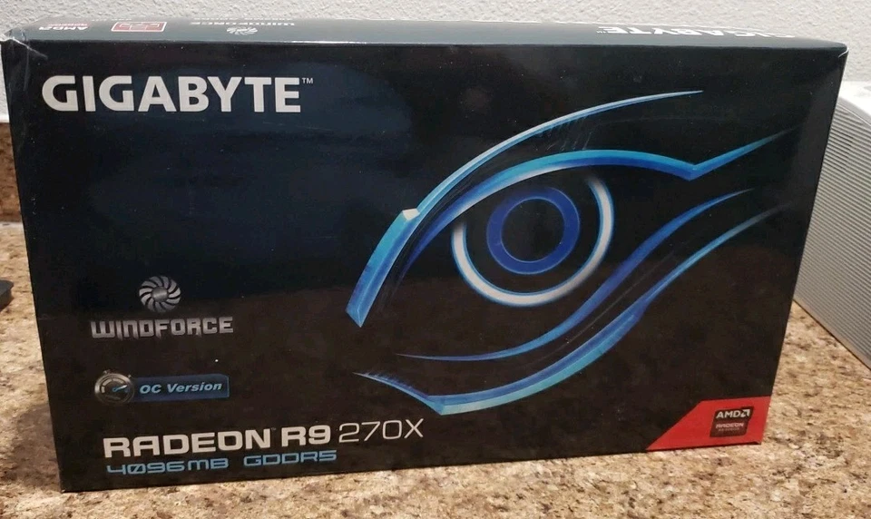 Gigabyte AMD Radeon R9 270X GDDR5 OC Graphics Card GPU GV-R927XOC-4GD 4096mb - Image 1 of 4