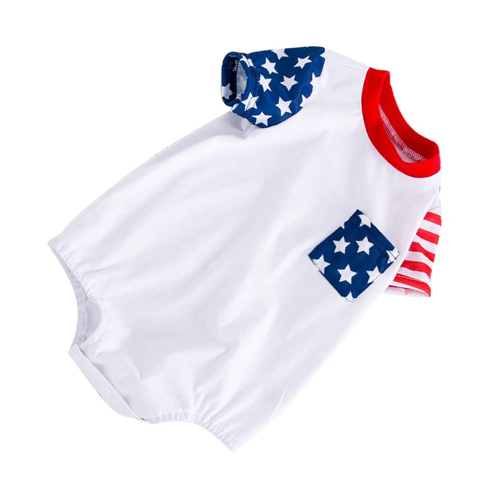  Baby Polyester Raiping tenue bébé Baby à manches à manches coupées - Photo 1/4