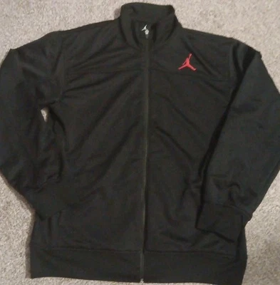 Jaqueta Nike Air Jordan Masculina Grande Vermelha Preta Jumpman Zíper Completo Externa Manga Longa - Imagem 1 de 4