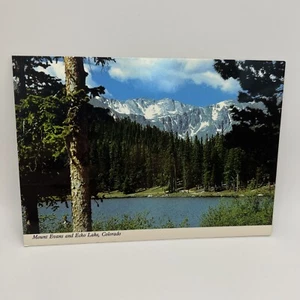 Mount Evans And Echo Lake Colorado Postcard Flatiron Postcards Colorscans - Picture 1 of 8