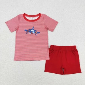 Summer Baby Boys Plane Short Sleeve Shirt Shorts Outfits Clothes Sets - Picture 1 of 1