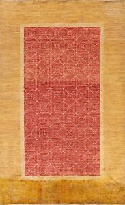 Black Friday Deal Geometric Gabbeh Oriental Area Rug Handmade Wool Carpet 6x8 ft