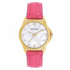 Sperry Top-Sider #102053 Women's Kinney Watch, Gold Plated C/Pink Leather Strap