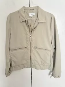 REISS Mens Fival Textured Harrington Jacket Size MediumSage Cream - NEW - Picture 1 of 15