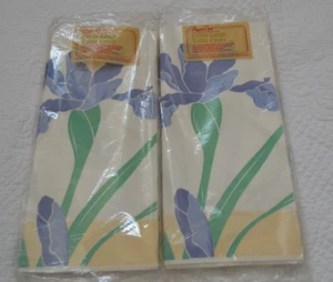 Cubierta de mesa de papel iris azul nuevo de lote antiguo arte de papel extra grande 54""x102"" LOTE de 2 - Imagen 1 de 3
