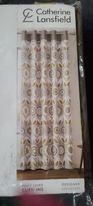 Catherine Lansfield Eyelet header curtains 662 X 90" 168 X229CM - Picture 1 of 4
