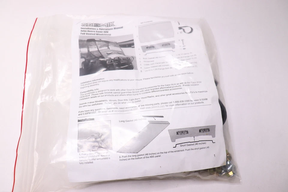 Hardware Kit For Seizmik Versa-Vent Windshield 25030 - Hardware Kit Only - Image 1 of 1