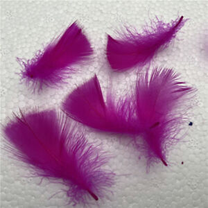 20 pcs beautiful natural goose feather 2-4 inches / 5-10cm rose red